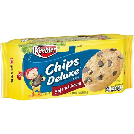 KeeblerÂ Chips Deluxe Cookies, Soft 'n Chewy, Chocolate Chip, 14.8 (Best Soft Chewy Chocolate Chip Cookies)