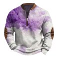 thumbnail image 3 of UACY Boys Quarter Zip Stand Collar Athletic Sweatshirt Long Sleeve Pullover Shirt Vintage Casual Outdoor Fall Clothes Teen (Purple, 8-9 Years), 3 of 4