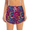 thumbnail image 2 of Vsdgher Colorful Snake Print Women's Running Double Layer Shorts High Waisted with Pockets Elastic Yoga Workout Athletic Gym Sports, 2 of 8