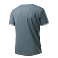 thumbnail image 4 of Luvrsol Mens Shirts Heavyweight Solid Crew Neck Basic Tee Breathable Cotton Blend Work Shirts XS-3XL, 4 of 5