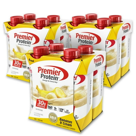 Premier Protein Shake, Bananas & Cream, 30g Protein, 11 Fl Oz, 12 (Best Protein Drinks To Help Lose Weight)