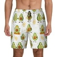 thumbnail image 2 of Goofa Lovely Avocado Printed Men's Swim Trunks Board Shorts Quick Dry Mens Swimming Trunks with Compression Liner,Breathable Fit Hawaii Beach Shorts-Medium, 2 of 9