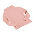 thumbnail image 2 of CNKOO Kids Tops  Girls Solid Color Stand Collar Long Sleeve Pullover Blouse for Spring Fall, 2 of 5