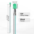 thumbnail image 3 of 50pcs 10mm LED Diode Lights, Emerald Green Round Transparent DC 12V, 3 of 6