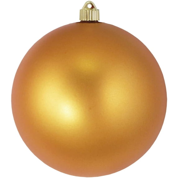 Christmas By Krebs 8" (200mm) Velvet Imperial Gold [1 Piece] Extra Large Solid Oversized Huge Big Outdoor Plastic, UV Ball Ornament Hanging Tree Decorations
