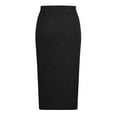 thumbnail image 4 of Skirt for Women Clearance under $5.00 Solid Color Elastic Waist Tie Midi Skirt Casual Skirt Black M, 4 of 6