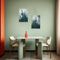 thumbnail image 5 of ZHONGYUTONG Peacock Wall Art Set of 2 Blue Peacock Pictures Wall Decor Elegant Peacock Painting Beautiful Animal Poster Canvas Prints Home Decor Frame (11"x14"x2PCS), 5 of 6