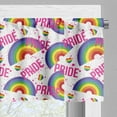 thumbnail image 3 of Ambesonne Pride Day Window Valance, Vivid Pixel LGBT Theme, 54" X 18", Blue Violet Yellow, 3 of 5