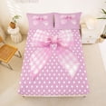 thumbnail image 5 of Erosebridal Cute Coquette Bow Bed Sheets,Pink Bows Cute Polka Dot King Sheets For Girls Kids 4 Pieces, 5 of 6