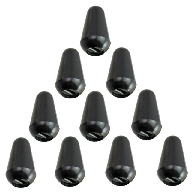 Esquirla 10pcs Internal Thread 4mm 3 or Toggle Switch Tips Knobs Cap for ST SQ Electric Black