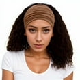 thumbnail image 1 of Fgnfyis Grand Foulard Rétro pour Femmes avec Bande pour Cheveux Mignonne Nouée Design à la Mode et Polyvalent Café, 1 of 3
