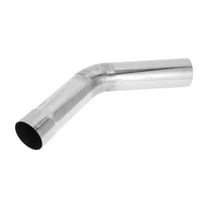 45 Degree Mandrel Exhaust Tube Car Exhaust Pipe Mandrel Bend DIY Custom Tubing Pipe 2" OD 7.5" Leg Length T304 Stainless Steel Silver Tone