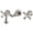 Brushed Nickel, variant on Kingston Brass KS3028AX Restoration Two-Handle Wall Mount Roman Tub Faucet, Brushed Nickel