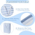 thumbnail image 3 of Uxcell Laundry Basket, Large Collapsible Laundry Hamper Clothes Hamper for Bathroom Bedroom Dorm Blue Stripe, 3 of 7