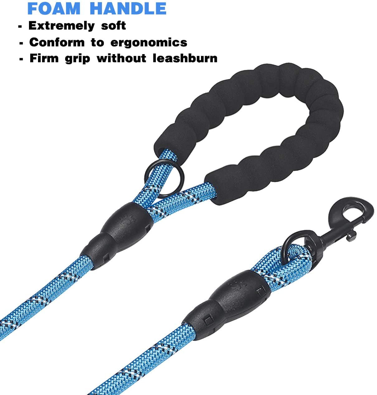 tobeDRI Comfortable Dual Dog Leash Tangle Free with Shock Absorbing Bungee Reflective 2 Dog Leashes for Large Medium Small Dogs