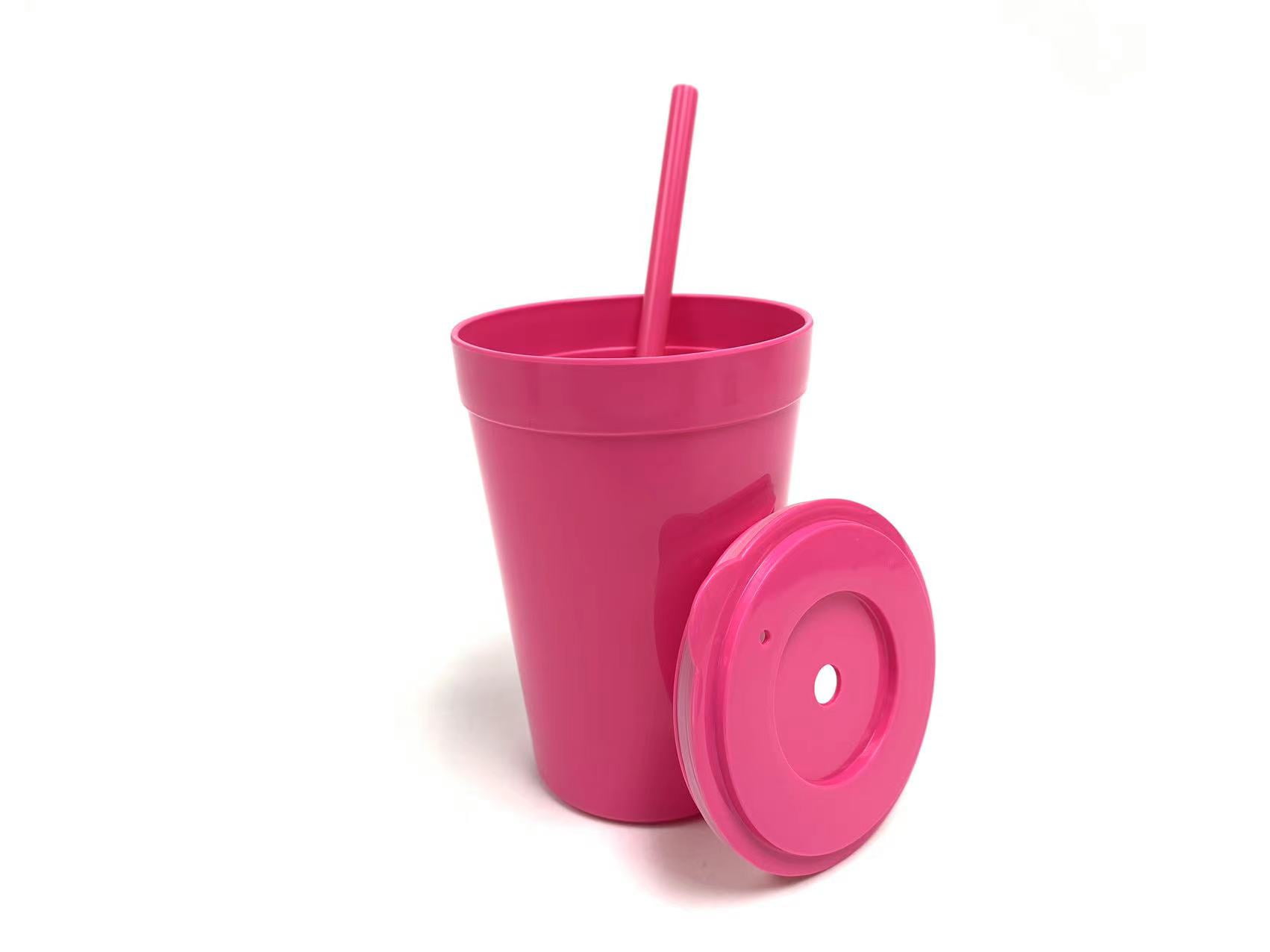 Set of 6 Starbucks 16 oz Logo Plastic Cups lids Siren Red Blue Pink Green  Purple