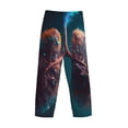 thumbnail image 3 of Vsdgher Abstract Botanical Heart Print Mens Pajama Pants Sleep & Lounge Pants, PJ Bottoms With elastic waistb and Pockets, 3 of 5