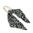 thumbnail image 5 of Unique Bargains 1 Pc Elegant Flower Pearl Ribbon Hair Elastic Band Beige Black White, 5 of 5
