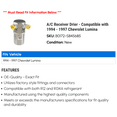 thumbnail image 2 of A/C Receiver Drier - Compatible with 1994 - 1997 Chevy Lumina 1995 1996, 2 of 2