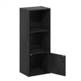 thumbnail image 2 of Furinno Luder 3-Tier Shelf Bookcase with 1 Door Storage Cabinet, Blackwood, 2 of 5