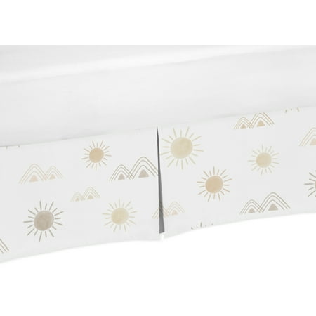 UPC: 0846480093558 | Desert Sun Taupe Dust Ruffle Crib Skirt Boy or Girl by Sweet Jojo Designs