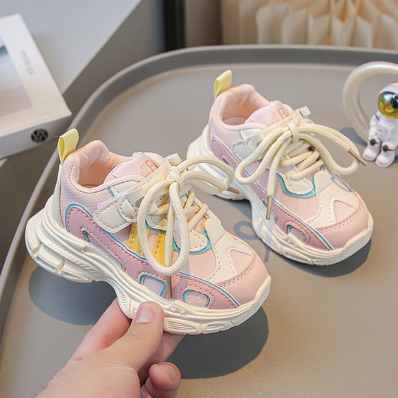 Willtoo Toddler Sneakers for Girls Boys Chunky Trainers Athletic Sports Shoes Non-Slip Soft Fashion Outdoor Kids Tennis Platform Walking Running Shoes