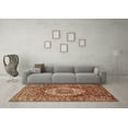 thumbnail image 3 of Ahgly Company Indoor Square Medallion Brown Traditional Area Rugs, 4' Square, 3 of 4