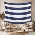 thumbnail image 2 of Blue Stripes Large Tapestry for Bedroom Wall Hanging Tapestry, Simple Blue White Texture Ceiling Backdrop Tapestries Poster Blanket Wall Decor for Teens Room Living Room Dorm 86" x 104", 2 of 8