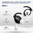 thumbnail image 4 of Insten 3 Pairs Ear Hooks Compatible with AirPods Pro 2019 Earbuds, Anti-Lost EarHooks Accessories, Comfortable Soft Silicone Covers, with Storage Box (Not Fit in Charging Case) Black, 4 of 10