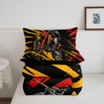 thumbnail image 5 of Manfei Sporty Motorbike Full Size Comforter Sets,Extreme Games Bedding Comforter Set,Yellow Red,Black Reversible,3-Piece,1 Comforter and 2 Pillowcases, 5 of 7