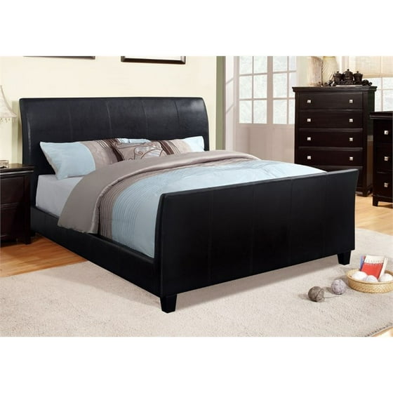 Furniture Of America Colvin California King Leather Sleigh Bed Furniture Of America Colvin California King Leather Sleigh Bed Com
