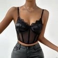 thumbnail image 4 of Sentmoon Womens Summer Tops Trendy V Neck Lace Leather Sleepwear Camis T Shirts for Women Sleeveless Blouses Tops Dressy Sexy Spaghetti Strap Camisole Tunic Plus Size Shirts for Women Summer Saving, 4 of 7