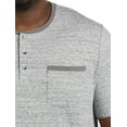 thumbnail image 2 of Slub Henley Shirt Med Grey Nep 6XLT, 2 of 7