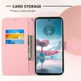 thumbnail image 5 of SaniMore Magnetic Flip Wallet Case for Motorola Edge 40 Neo, RFID Blocking Card Holder Painted Pattern PU Leather Cover with Kickstand & Wrist Strap Shockproof Protective Shell, Rose Butterfly, 5 of 6