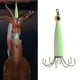 thumbnail image 2 of Calamar Jig Pesca Señuelo Gancho Pulpo Cebo Duro Artificial (Verde Luminoso 8 Garra), 2 of 2