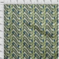 thumbnail image 3 of oneOone Cotton Cambric Fabric Stripe & Chevron Ikat Printed Fabric 1 Yard 56 Inch Wide, 3 of 4
