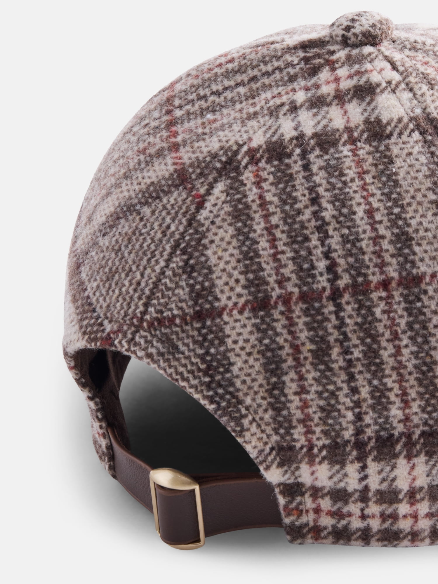 Free Assembly Women's Plaid Baseball Cap, Brown