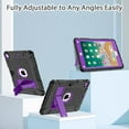 thumbnail image 6 of BMOUO Case for iPad 6th 5th Generation (9.7 inch, 2018/2017), Shockproof Protective iPad 9.7 Case with Built-in Stand/Pencil Holder for iPad 6th/5th Gen, Air 2,Black+Purple, 6 of 7