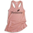 thumbnail image 1 of Herbivore Tank Top, Ladies Racerback Tank Top, Vegan Tank, Veganism Tank, Desert Pink, X-Large, 1 of 3