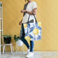 thumbnail image 4 of FORMRS Womens Canvas Tote Bag with Zipper Inner Pocket Shoulder Handbag, Light Blue Lemon, 4 of 7