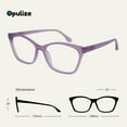 thumbnail image 4 of OPULIZE KAT Reading Glasses - 2-Pack - Cat-Eye Frame - Purple, Taupe - Men & Women - Spring Hinges - RR59-5U - +1.50, 4 of 6