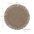 thumbnail image 2 of Placemat Rond Tissé Avec Franges Beige 15 X 15 - Ensemble De 12, 2 of 4