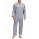 thumbnail image 1 of INSPIRE CHIC Conjunto de Pijamas de 2 Piezas para Hombre con Botones y Estampado Casual XL Gris Plateado, 1 of 6