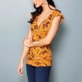 thumbnail image 5 of ZTTD Women Pregnant Nusring Maternity V-Neck Short Sleeve Floral Print Blouse Tops, Sizes S-2XL, 5 of 9