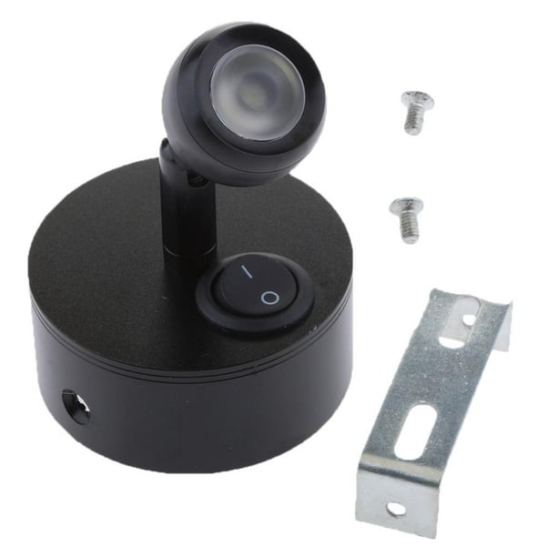 de Iluminación Interior led lámpara de Escritirío Iluminación Duradero 12v 1w Negro Sharpla Luz de lectura LED para barcos