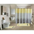 thumbnail image 2 of 15PC SOFT & STYLISH BOUTIQUE BATHROOM SET SONIA YELLOW DESIGN WASHABLE NON SLIP INCLUDES 2 BATH RUG/MATH + 1 SHOWER CURTAIN + 12PC RINGS, 2 of 2