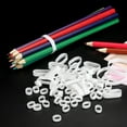 thumbnail image 5 of Silicone Rubber Bands Rings 200 Pack Non Slip 3/8" Flat White for Books, Art, Boxes, Cord Wrapping, Bag Wraps, 5 of 5