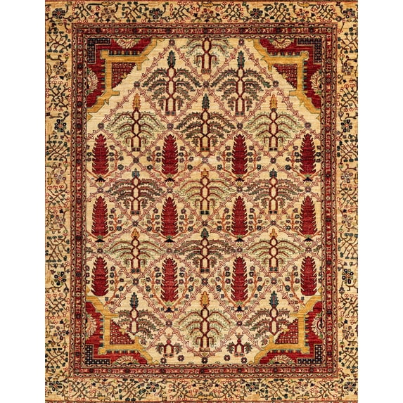 Ahgly Company Indoor Rectangle Abstract Orange Abstract Area Rugs, 2' x 5'