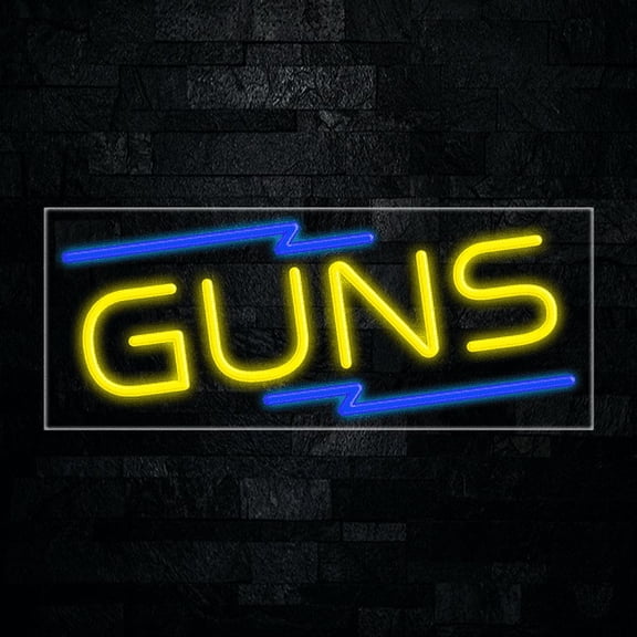 Guns-LED Neon Sign 30"L x 12"H #30807