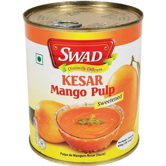 Swad Kesar Mango Pulp 850 Gram Pack of 24